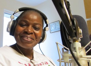 Mary Kolu Massaquoi in the studio